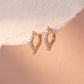 18Kt Gold Diamond Angular Huggie Earrings