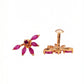 Ruby Red Marquise Crystal 18KT Gold Stud Earrings