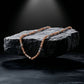 Bamboo 18kt Dual Tone Barrel Link Chain for Men