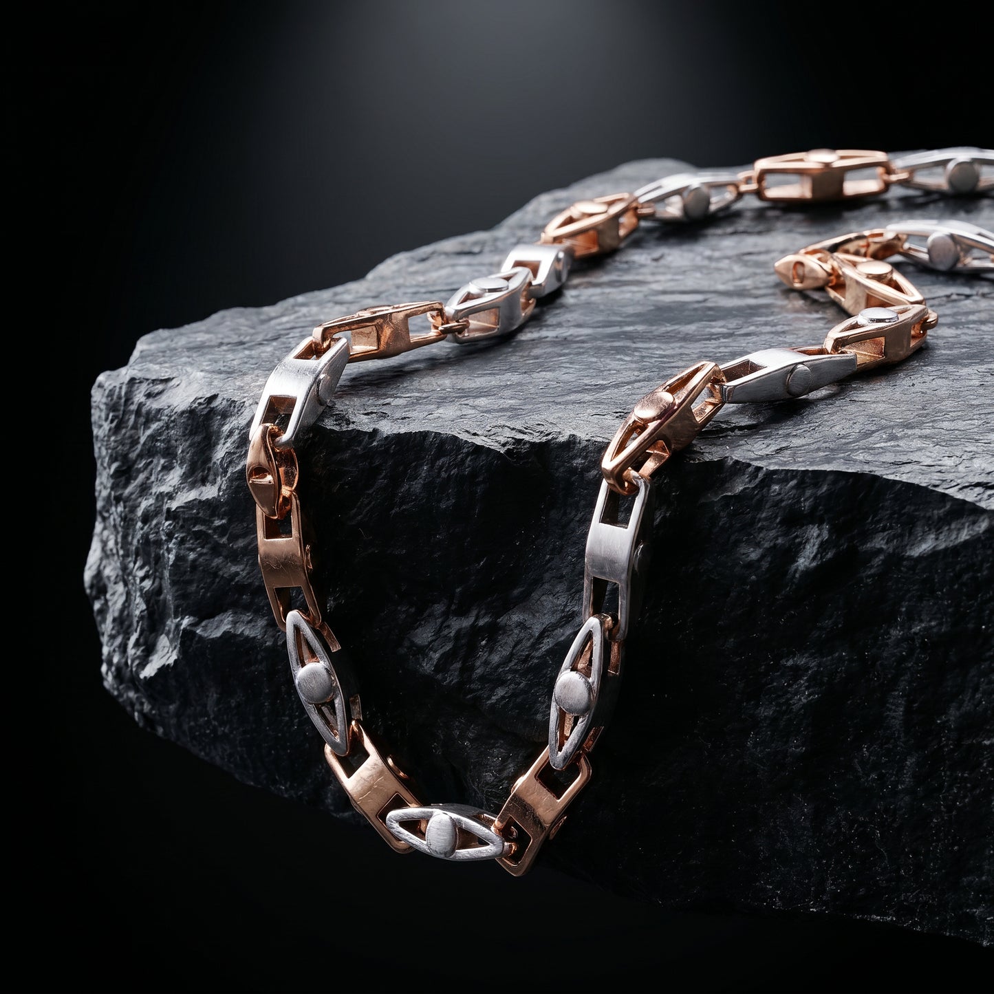 Anchor 18kt Dual Tone Mariner Link Chain for Men