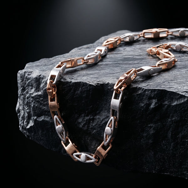 Anchor 18kt Dual Tone Mariner Link Chain for Men
