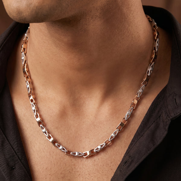 Anchor 18kt Dual Tone Mariner Link Chain for Men