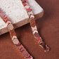 18kt Rose Gold Hexagon Chevron Link Bracelet for Men