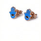 Haath Hamsa Enamel 18kt Gold Earrings
