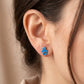 Haath Hamsa Enamel 18kt Gold Earrings