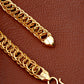 18kt Yellow Gold Chainmail Ring Link Bracelet for Men