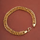 18kt Yellow Gold Chainmail Ring Link Bracelet for Men