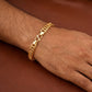 18kt Yellow Gold Chainmail Ring Link Bracelet for Men