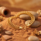 18kt Yellow Gold Chainmail Ring Link Bracelet for Men