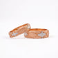 Madhu Honeycomb Texture Two-Tone 18kt Couple Bands