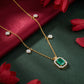 Aura Emerald & Diamond Charm 18kt Gold Necklace