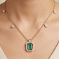 Aura Emerald & Diamond Charm 18kt Gold Necklace