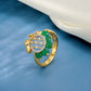 Emerald Bloom 18kt Diamond Ring for Festive Wear
