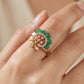 Emerald Bloom 18kt Diamond Ring for Festive Wear