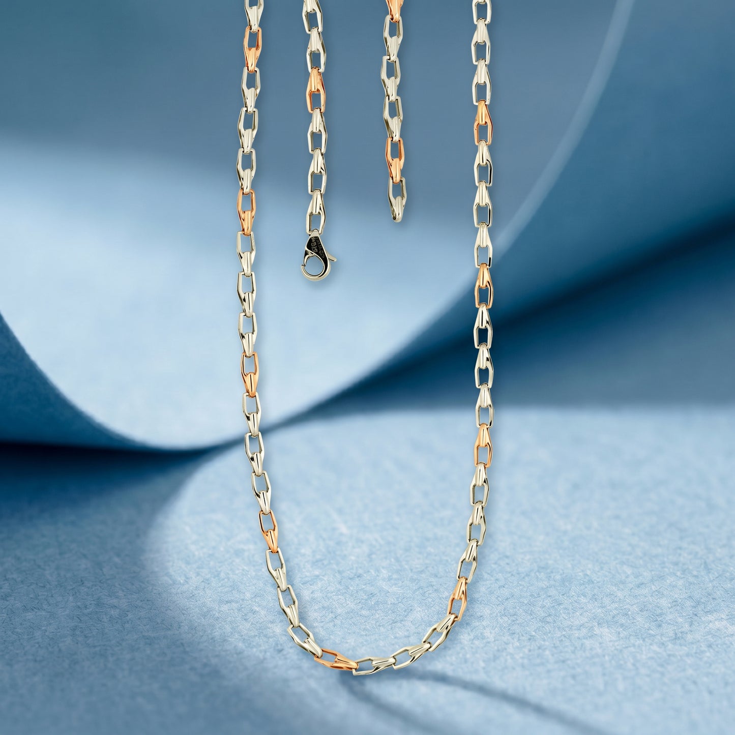 Forge Platinum & Rose Gold Link Chain for Men