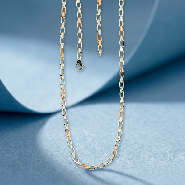Forge Platinum & Rose Gold Link Chain for Men