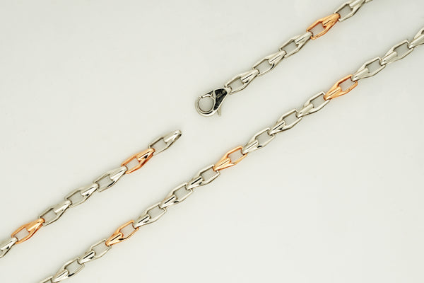 Forge Platinum & Rose Gold Link Chain for Men