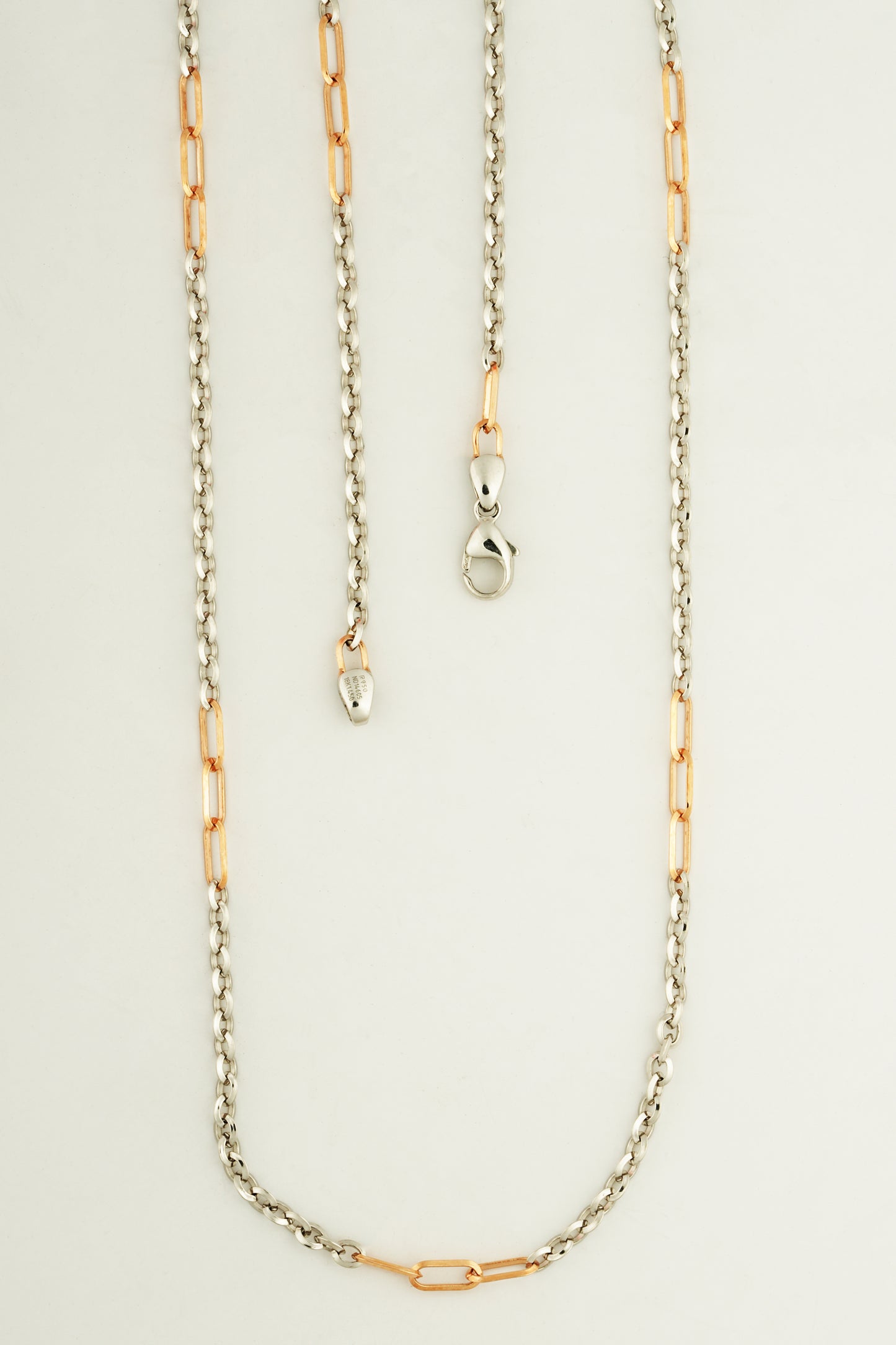 Stride Platinum & Rose Gold Cable Chain for Men
