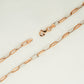 Recto 18kt Dual Tone Paperclip Chain for Men