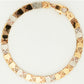 18kt Two-Tone Geometric Cut-Out Link Bracelet for Men