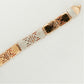 18kt Two-Tone Geometric Cut-Out Link Bracelet for Men