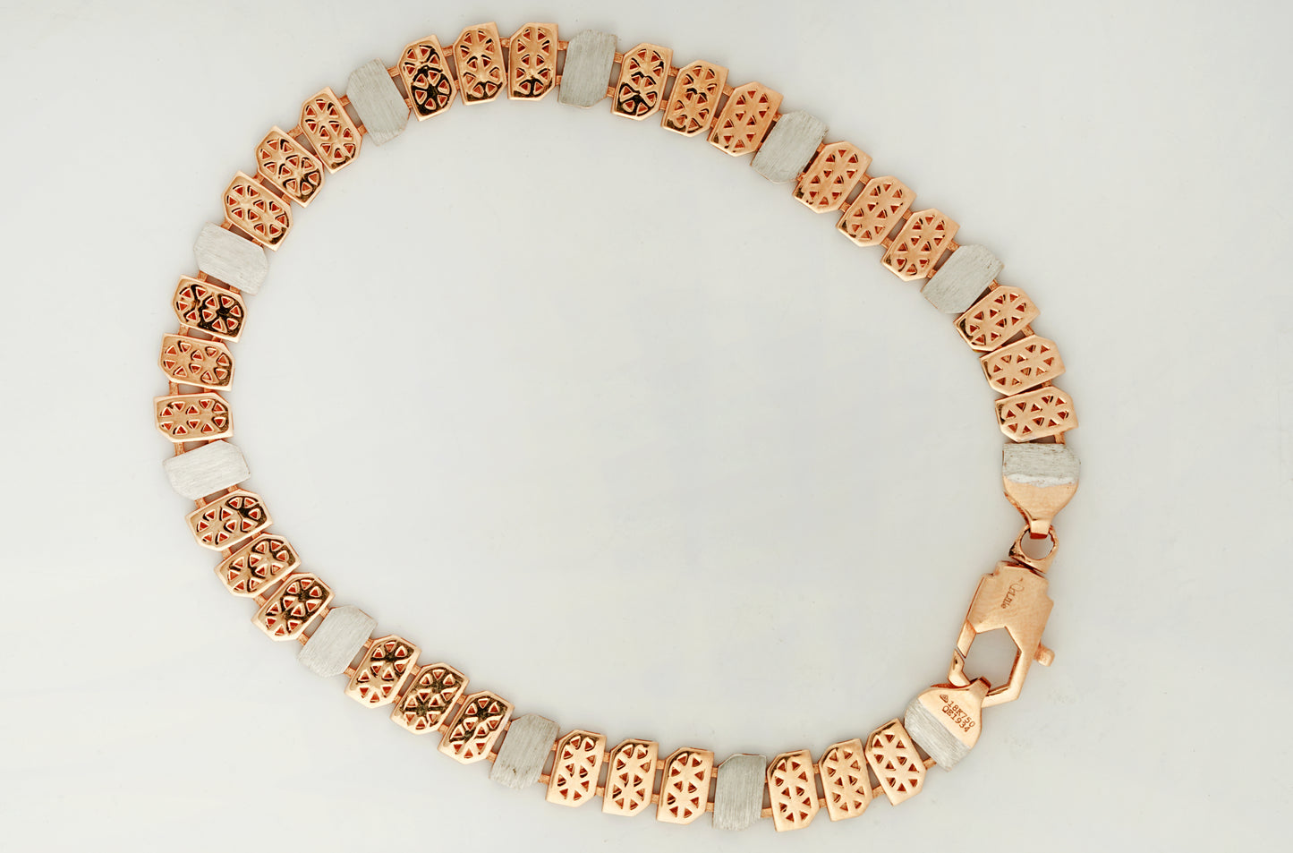 Halo 18kt Two Tone Gold Beaded Bracelet for Men