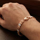 Halo 18kt Two Tone Gold Beaded Bracelet for Men