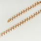 18kt Two-Tone Cuban Link Bracelet for Men