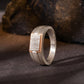 Veer Geometric Patterned Platinum Ring for Men