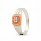 Arjun Men's Diamond Platinum & Rose Gold Signet Ring