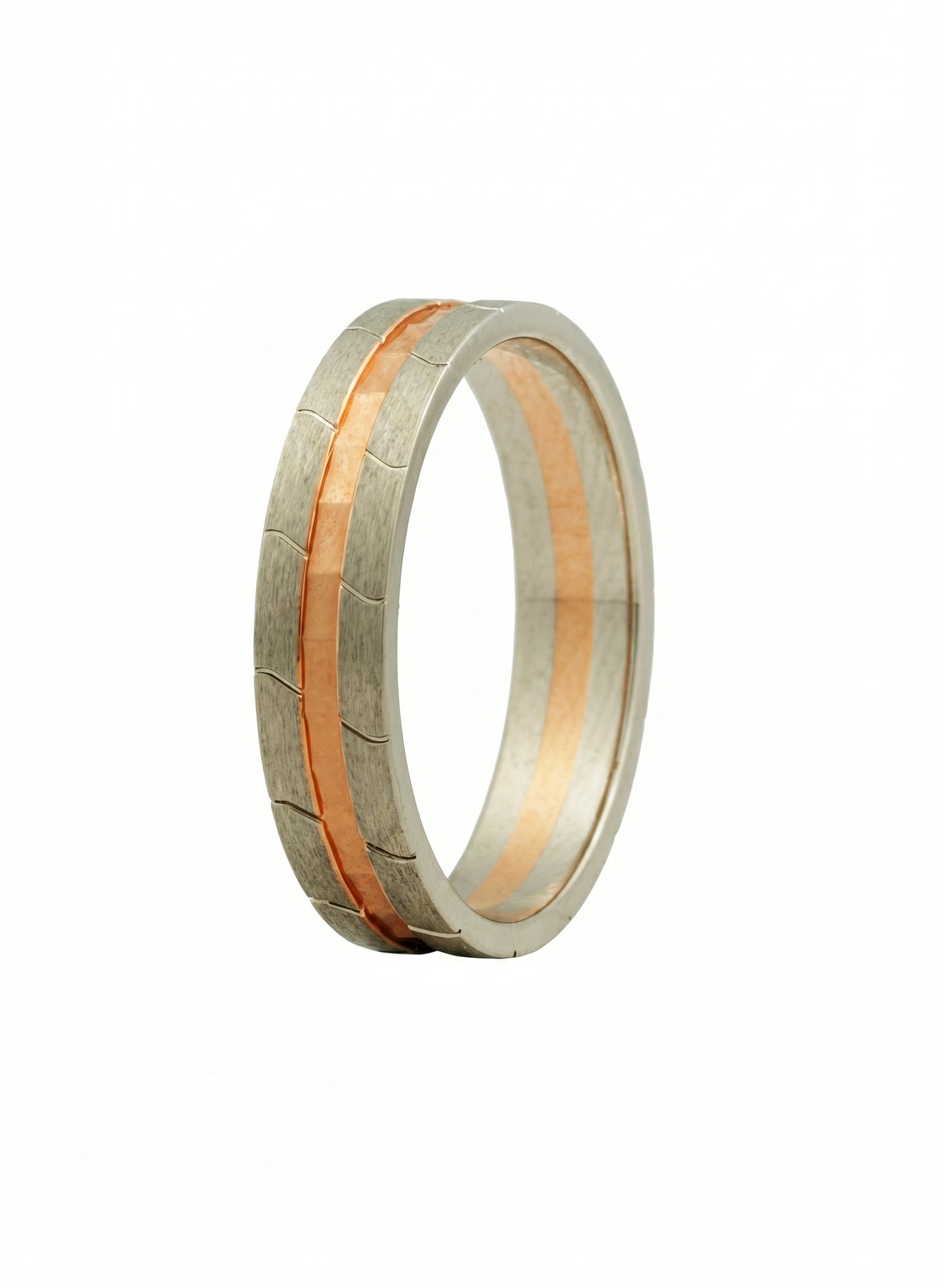 Shaurya  Men's Platinum & 18kt Gold Band Ring