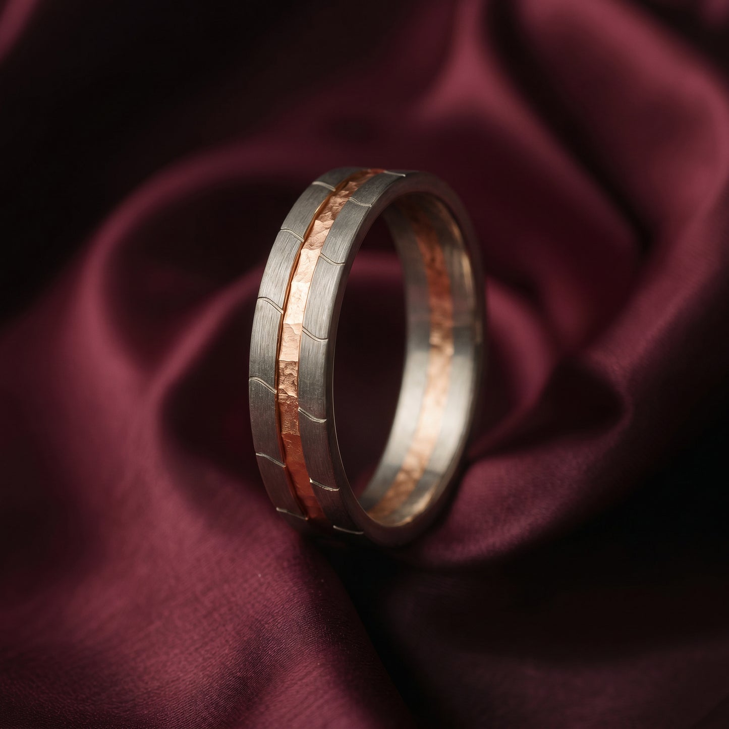 Shaurya  Men's Platinum & 18kt Gold Band Ring
