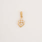 Aastha Diamond Cross Heart 18kt Gold Pendant For Women