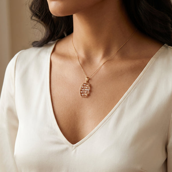Rekha Diamond Pin Pendant in 18kt Gold For Women