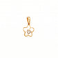 Pushpa Diamond Flower Heart Pendant 18kt Gold For Women