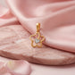 Pushpa Diamond Flower Heart Pendant 18kt Gold For Women