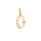 Valay Diamond 18kt Gold Oval Pendant For Women