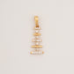 Cascade 18kt Gold Diamond Bar Pendant for Women