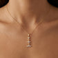 Cascade 18kt Gold Diamond Bar Pendant for Women