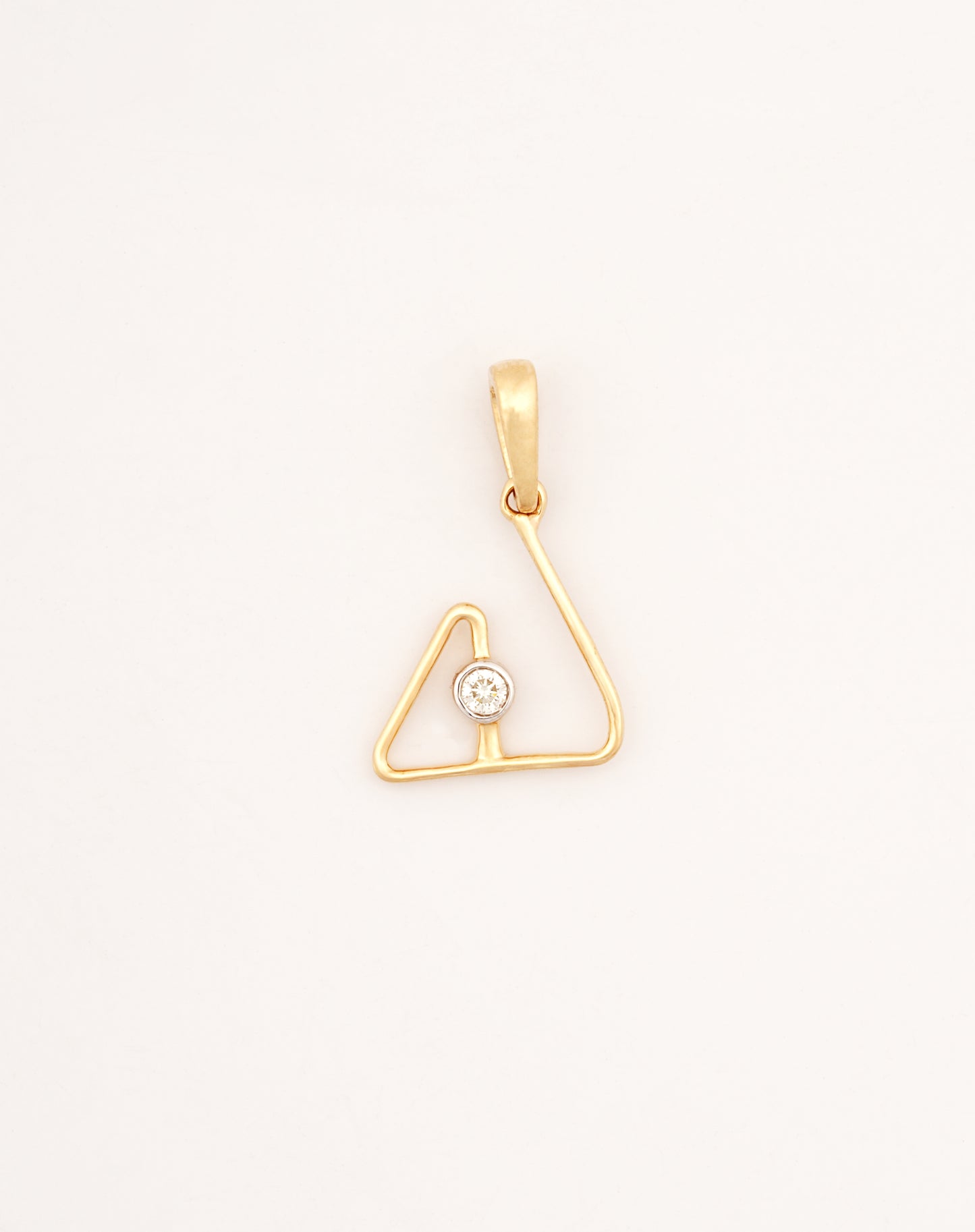 Trikona Diamond Triangle 18kt Gold Pendant For Women
