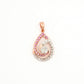 Gulaab Pink Sapphire & Diamond Teardrop 18kt Rose Gold Pendant