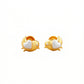 Chiku Kids Baby Bird Heart Earrings 18kt Gold