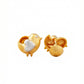 Chiku Kids Baby Bird Heart Earrings 18kt Gold