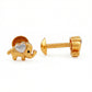 Gaju Kids Elephant Heart Earrings 18kt Two-Tone Gold