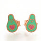 Avo Kids Avocado 18kt Gold Enamel Earrings