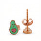 Avo Kids Avocado 18kt Gold Enamel Earrings
