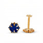 Hima Kids Snowflake Enamel 18kt Gold Earrings