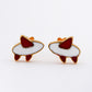 Zoom Kids UFO Spaceship Enamel 18kt Gold  Earrings