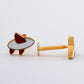 Zoom Kids UFO Spaceship Enamel 18kt Gold  Earrings