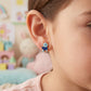 Ducky 18kt Gold Blue Duck Enamel Kids Earrings